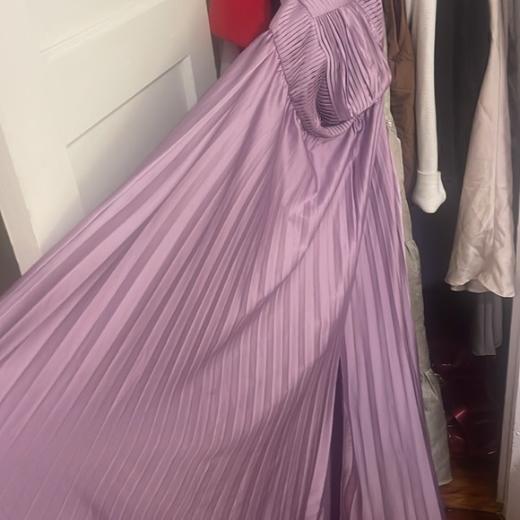 AMUR Purple Ruched Tiered Gown - Picture 6 of 6